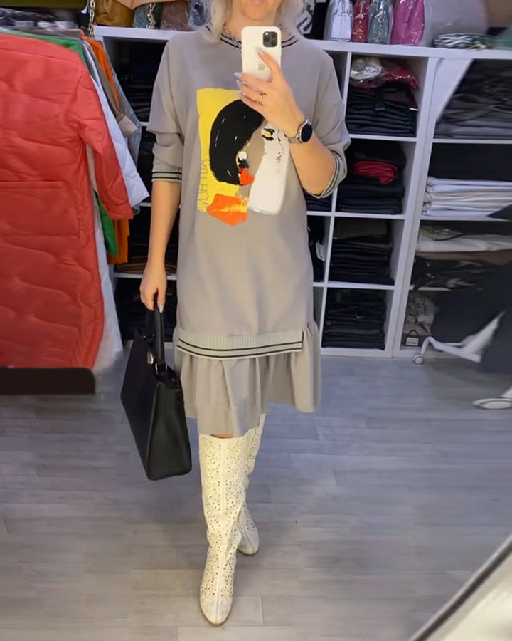 Drune | Shift Kleid mit Langen Ärmeln