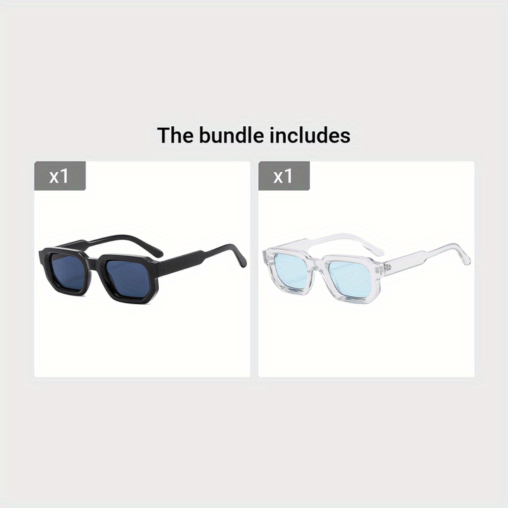 Drune | Neue Retro Sonnenbrille Mit Quadratem Rahmen Für Herren