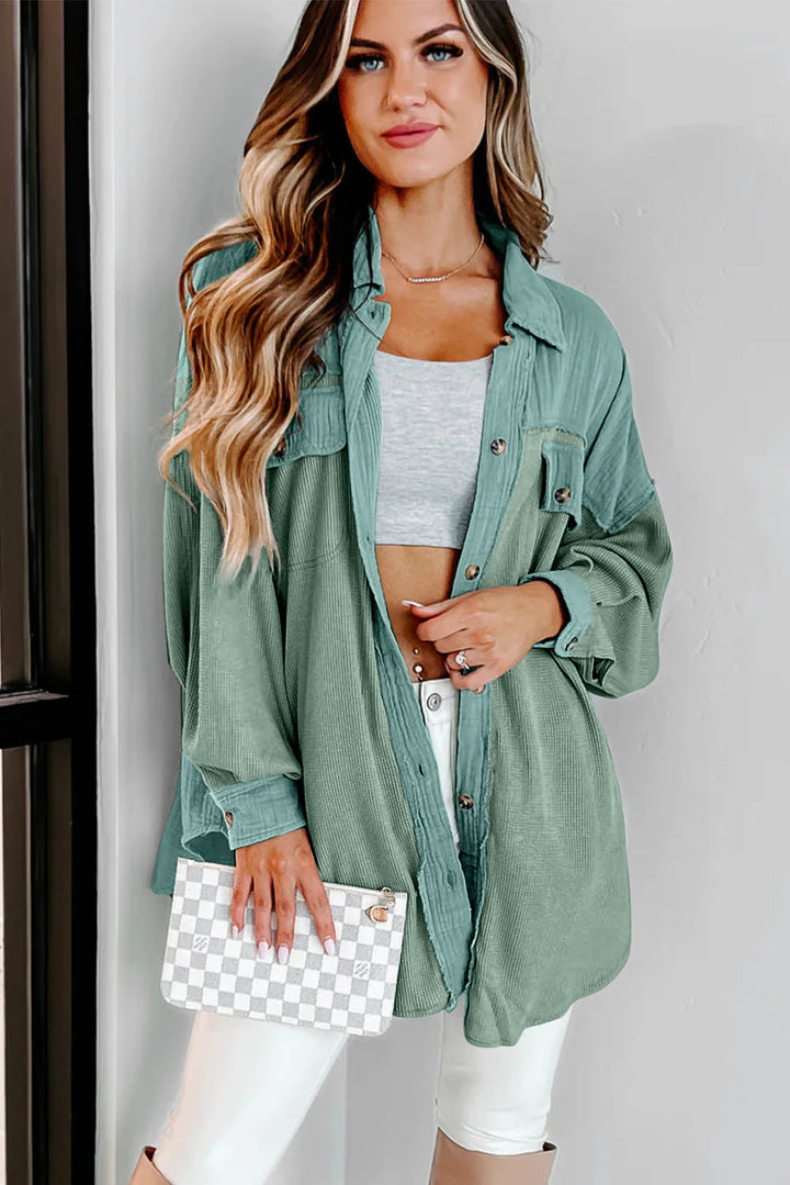 Drune | Langes Hemd Aus Cord Baumwolle und Polyester Lässiger Stil