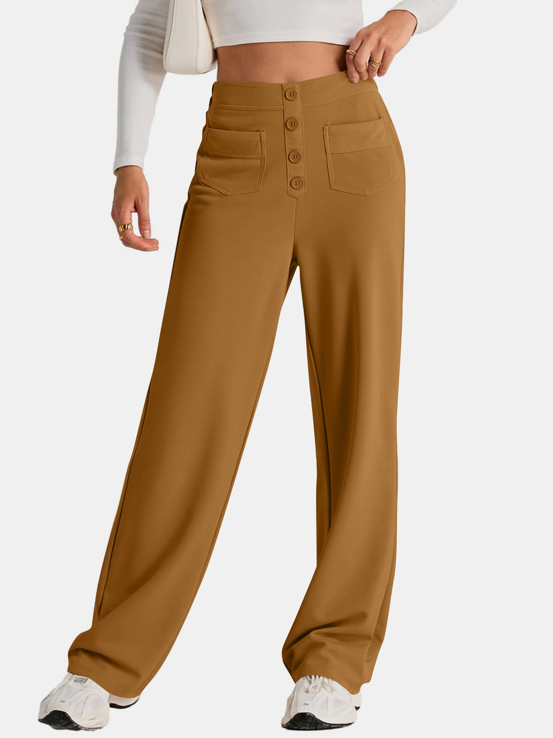 Drune | Taille Weite Hose Mit Taschen Elegant Und Komfortabel