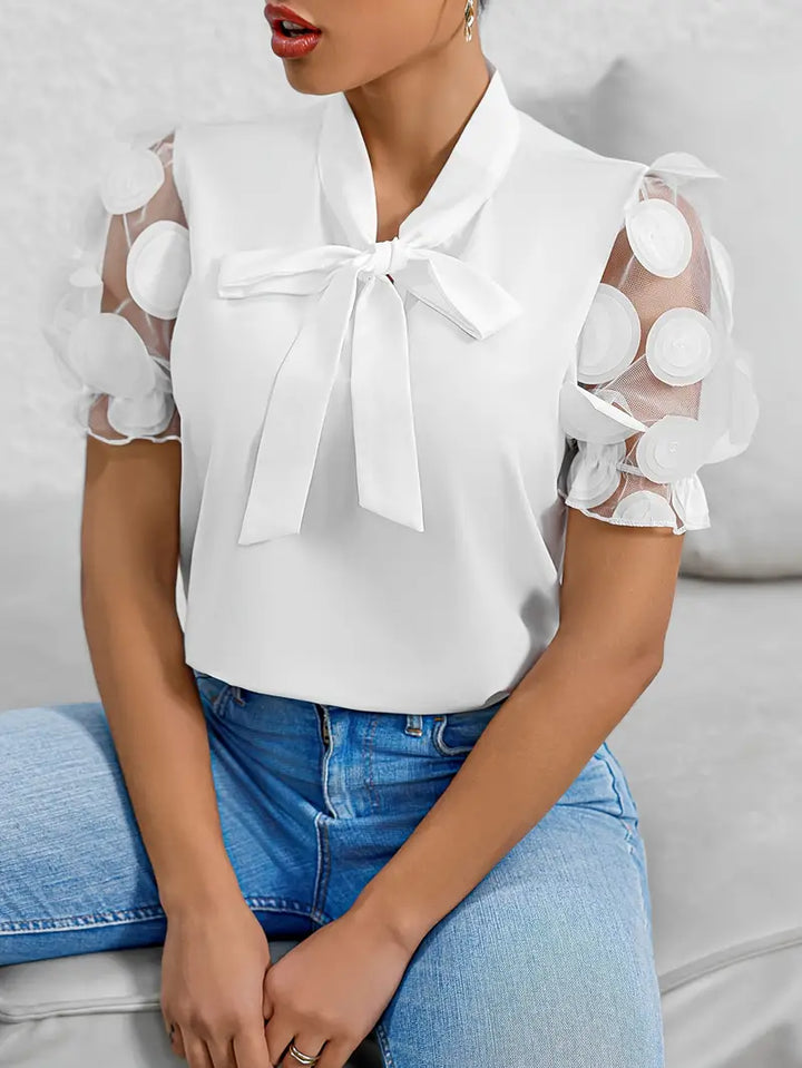 Drune | Bluse mit Transparenten Puffärmeln