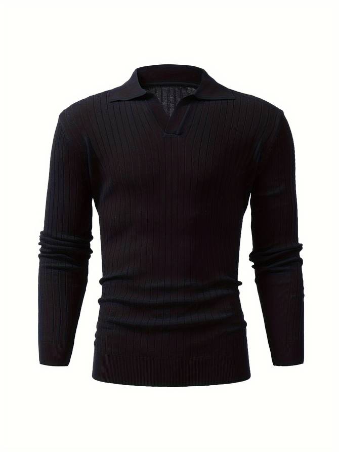 Drune - Lässiger Herrenpullover mit V-Ausschnitt