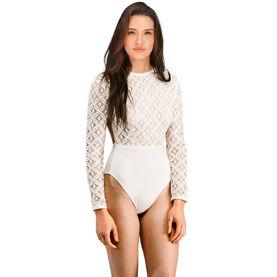 Damen Langärmeliges Spitzenabendkleid mit Tüll-Ombré-Rock Drune