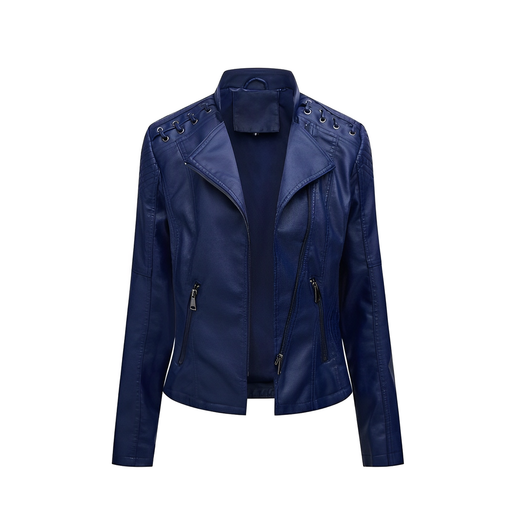 Drune | PU-Lederjacke mit Reißverschluss
