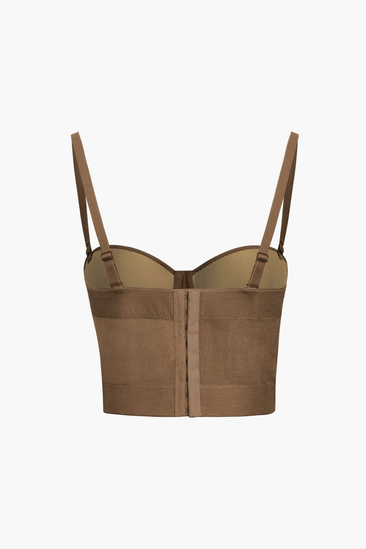 Drune | Figurbetontes Bustier Top Mit Bügel Cups Und Transparenter Mesh Struktur