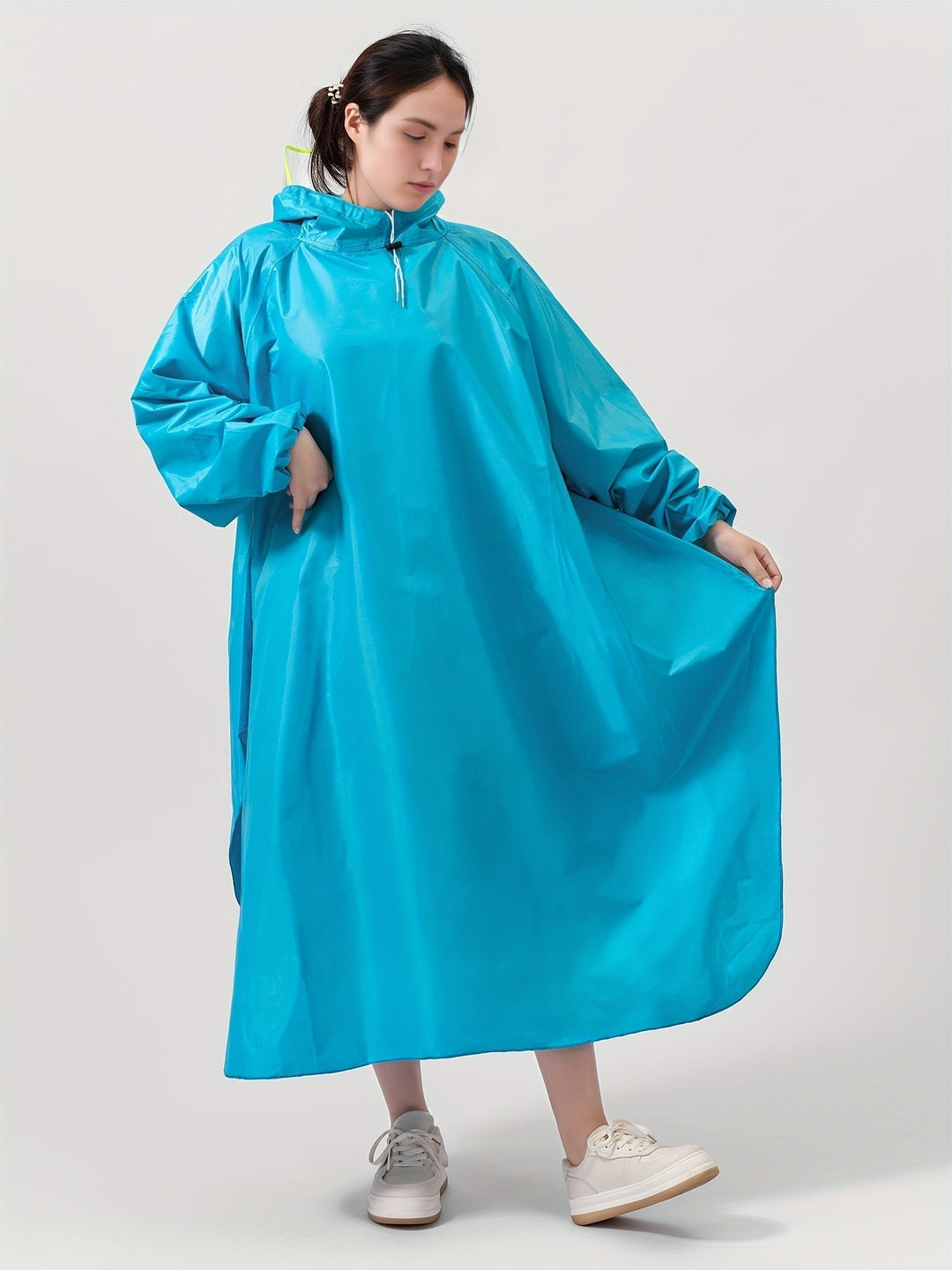 Wasserdichter Unisex-Regenponcho mit Kapuze