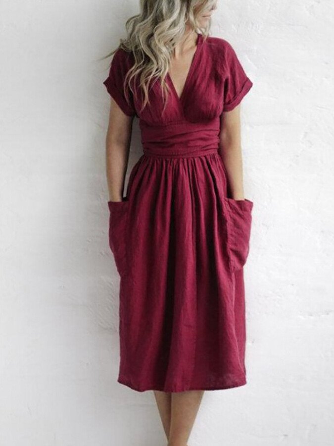 Drune | Fließendes Leinenkleid