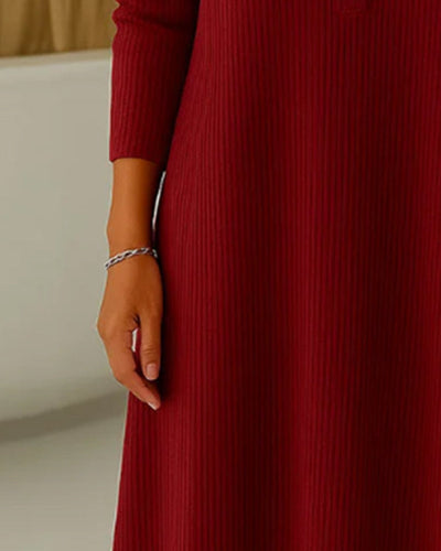 Drune | Lockeres Rippenstrickkleid