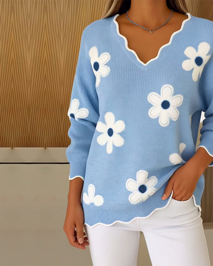 Drune | Jacquard V-Ausschnitt Modisch