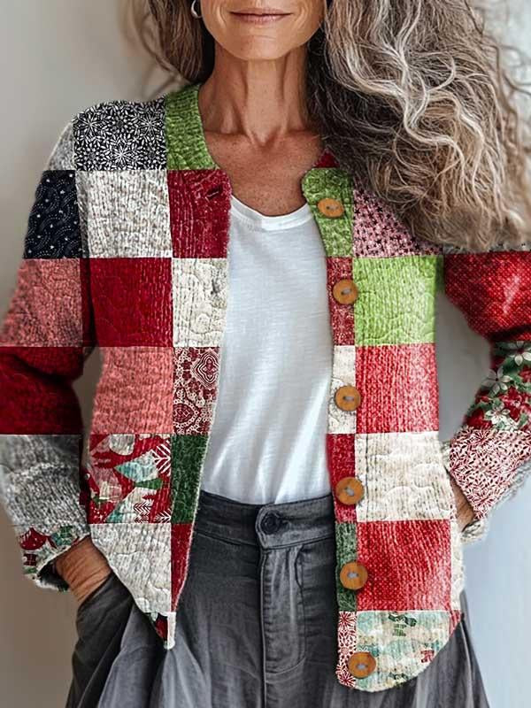 Drune | Klassische Lappenjacke in Weihnachtsfarben