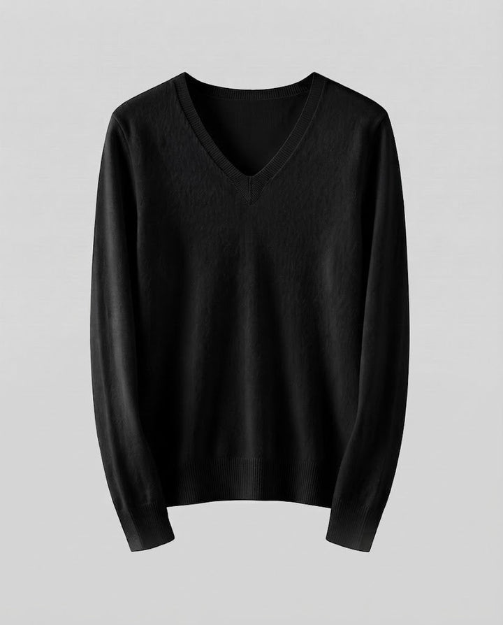 Damen Feinstrick V‑Ausschnittpullover in Kaschmir‑Optik mit schmaler Silhouette Drune