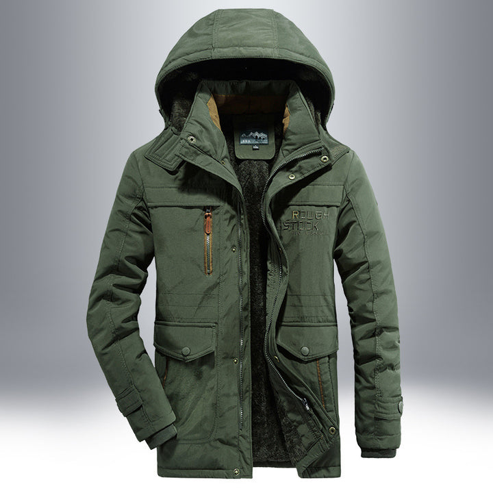 Herren Wetterfeste Parkajacke mit Kapuze Drune
