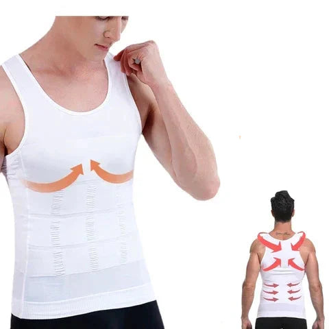 Drune | Schlanke Passform Kompression Body Shaper mit Bauchkontrolle und Unsichtbarem Unterhemd Design