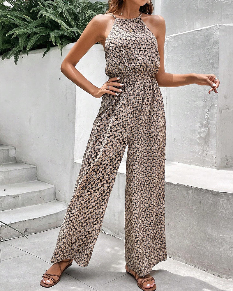 Drune | Ärmelloser Jumpsuit mit aufhängendem Halsband