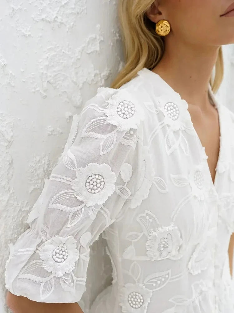 Drune | Midikleid Mit Stickerei – Elegante Damenmode Für Jeden Anlass
