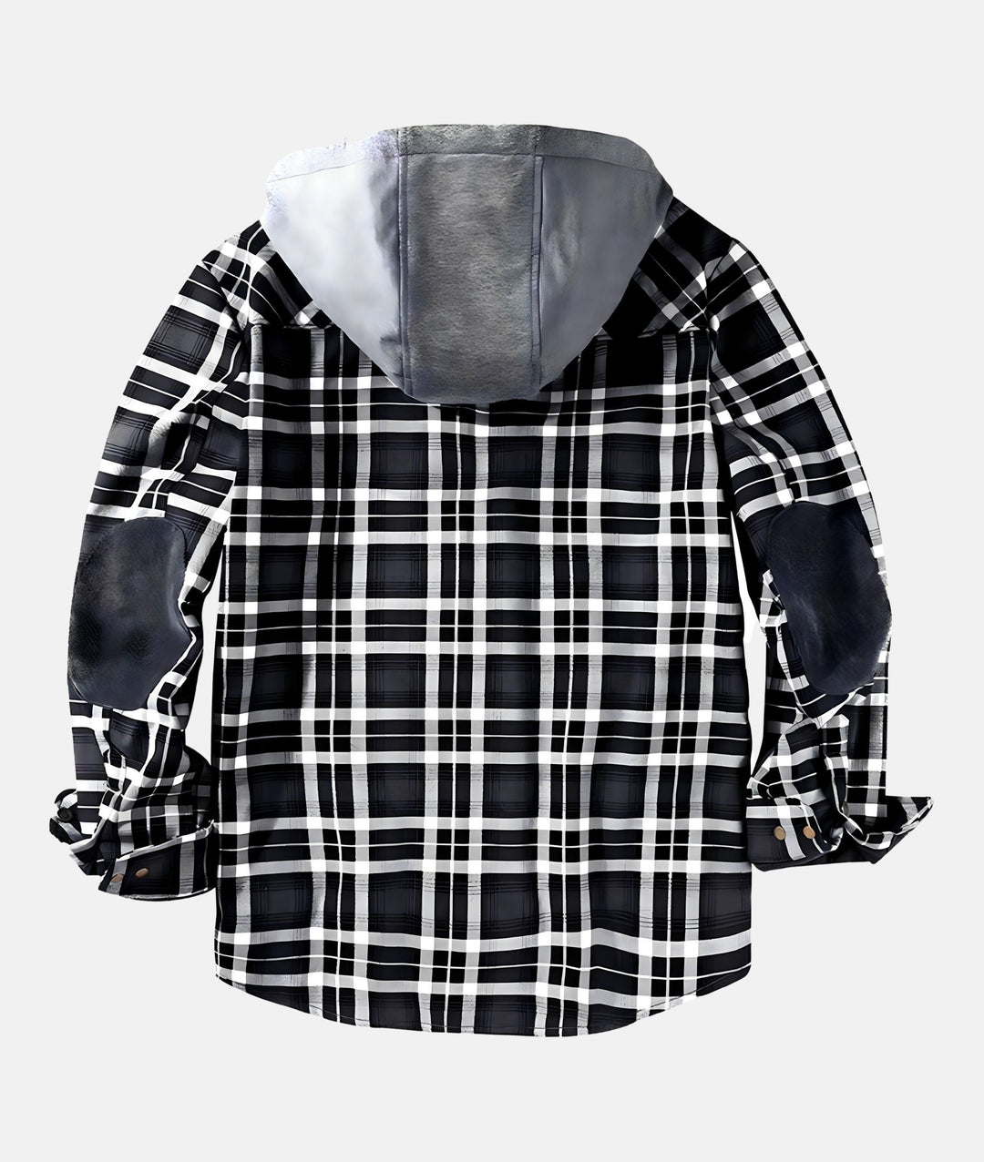 Drune | Kariertes Flanelljacke mit Kapuze und Futter aus Kunstfell