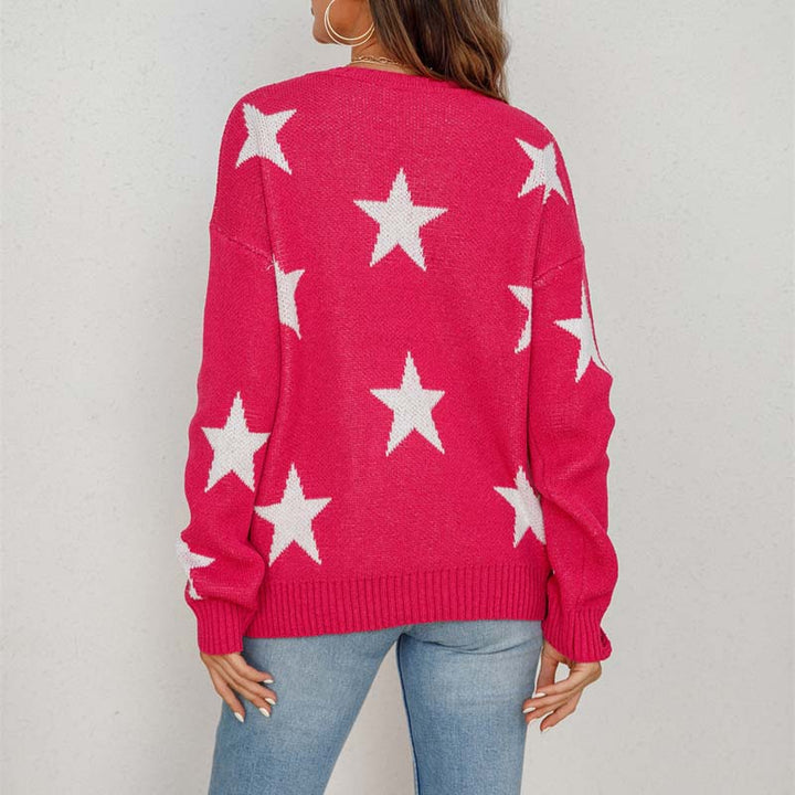 Drune | Sternstrickpullover Mit Verspieltem Muster