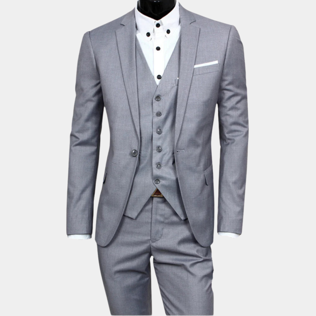 Drune | Herren Business Anzug 3-teilig – Sakko, Weste & Hose