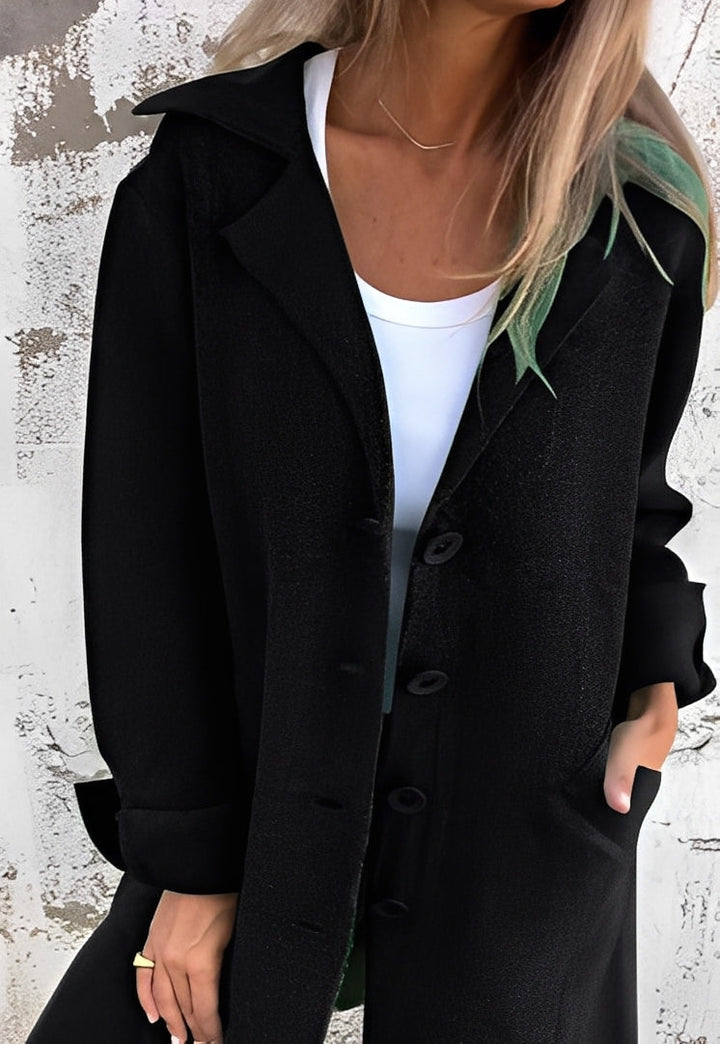 Drune | Lässiger langer Strickmantel für Frauen