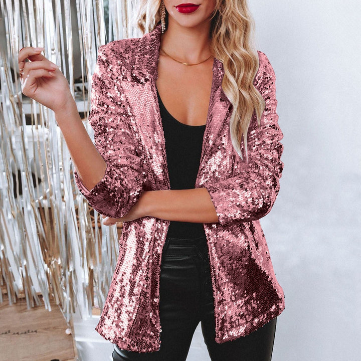 Drune | Glänzender Pailletten-Blazer für Frauen