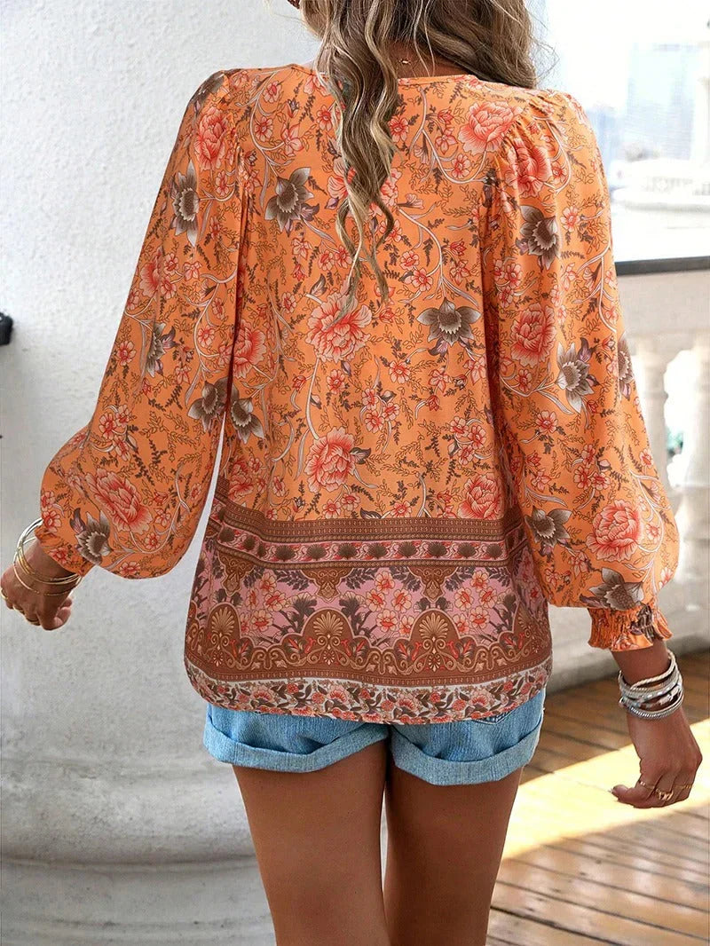 Drune | Blumenbluse Mit Langen Ärmeln Für Damen