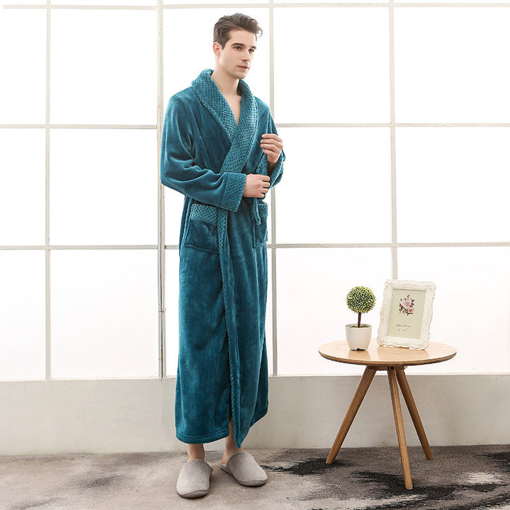 Drune | Eleganter Coral Fleece Flanell-Bademantel für Paare