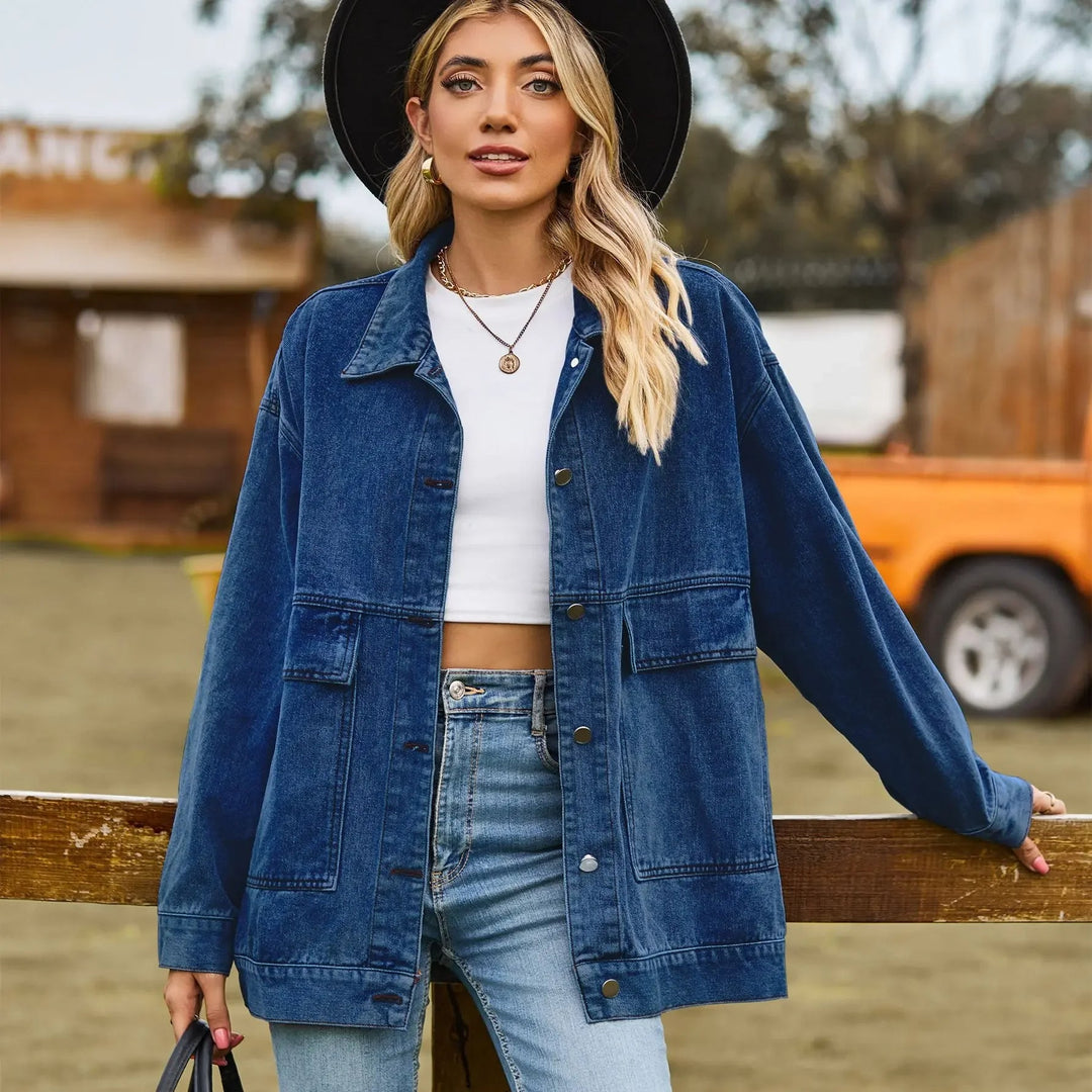 Drune | Klassisches Weinlese Denim Jacke für Damen