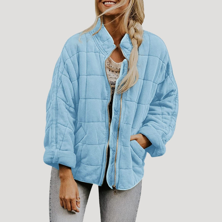 Drune | Damen gesteppte oversized Reißverschluss Pufferjacke