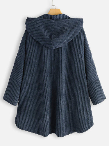 Drune | gerippt Jack - stilvolles Damen Oversized High-Low-Jacke