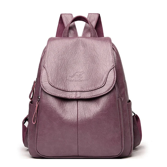 Damen Diebstahlsicherer Lederrucksack Für Stilvolle Frauen