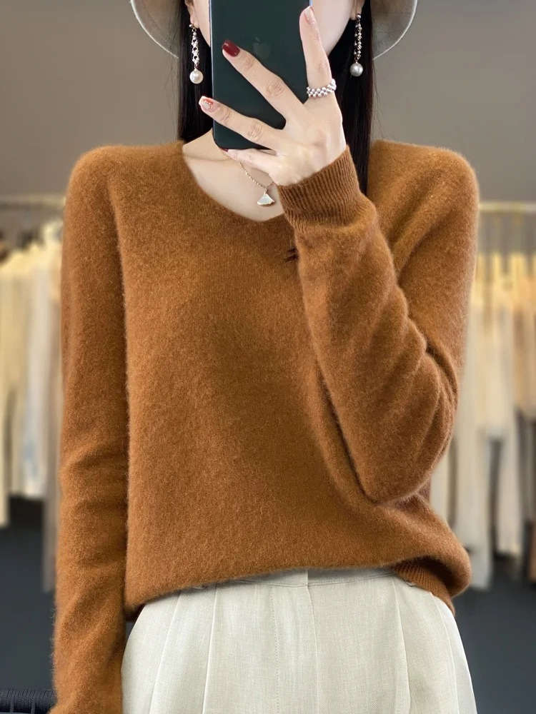 Drune | Cashmere Pullover Damen Eleganter V-ausschnitt, Weich & Komfortabel
