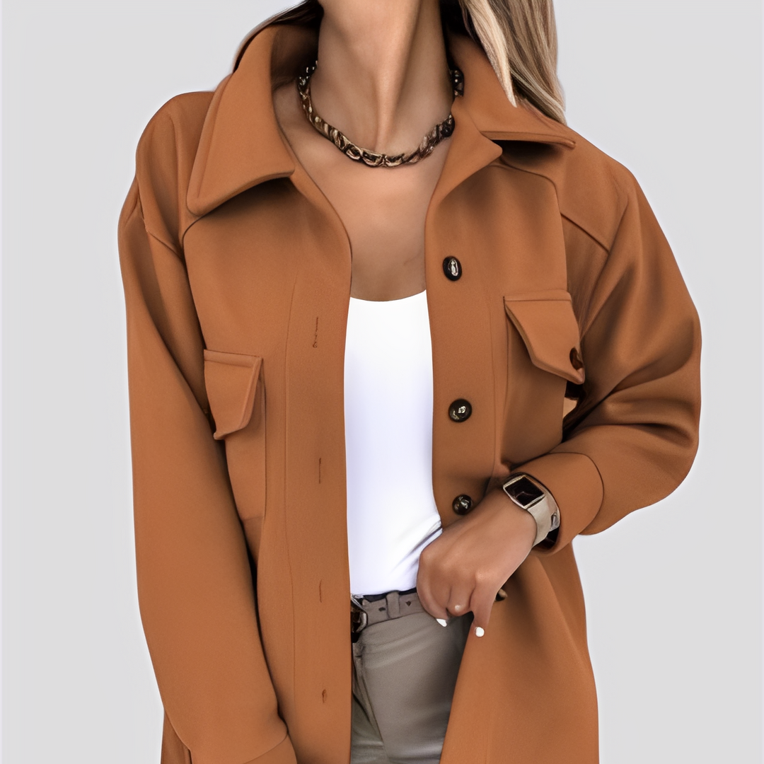 Drune | Damen Leichtgewicht Wolle Reverskragenjacke
