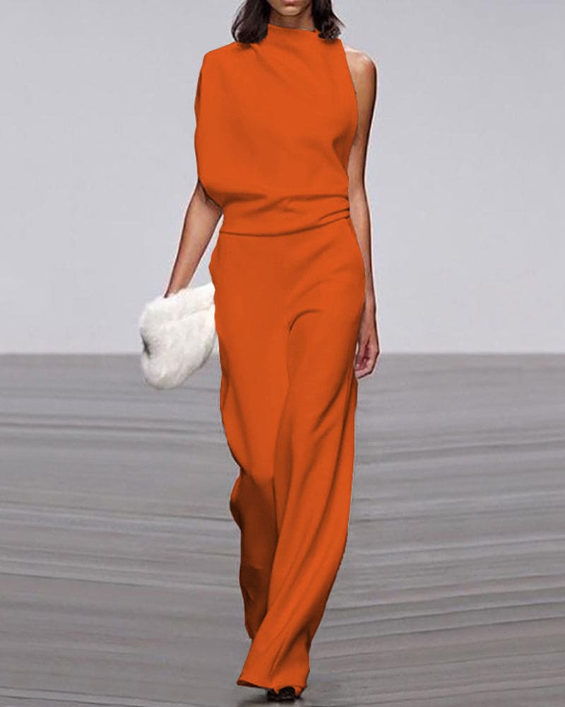 Drune | Premium Ein Schulter Jumpsuit