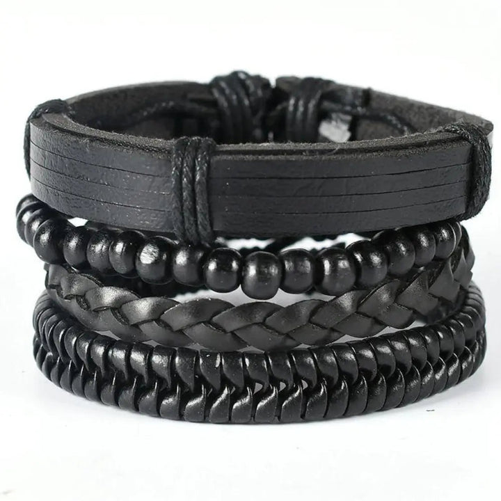 Drune | Geflochtene Leder Wickelarmband Für Herren