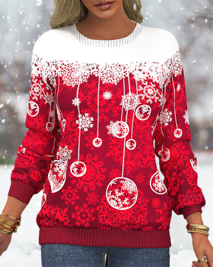 Drune | Sweatshirt mit Raglanärmeln Im Weihnachtsmotiv