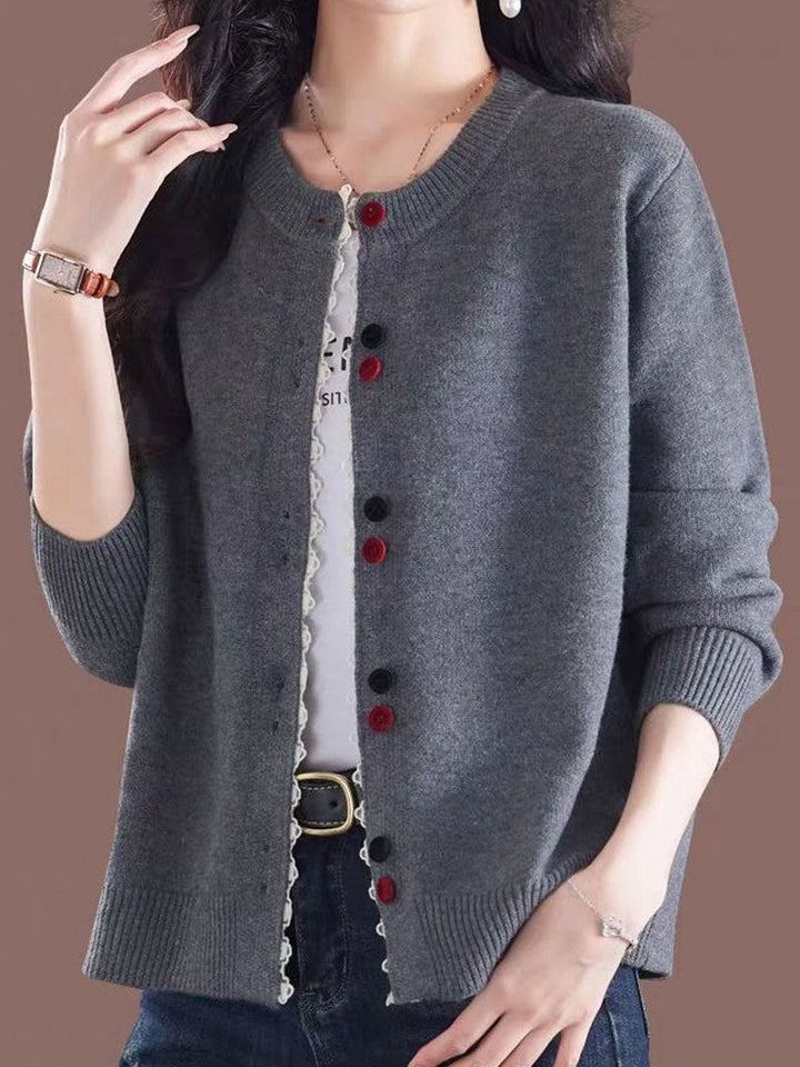 Drune | Strickjacke mit weitem Rundhalsausschnitt