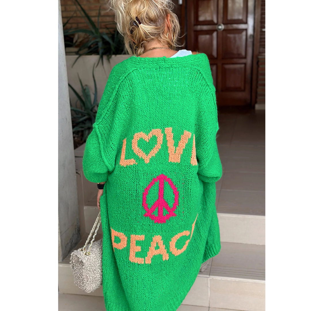 Drune | Stylische peace strickjacke