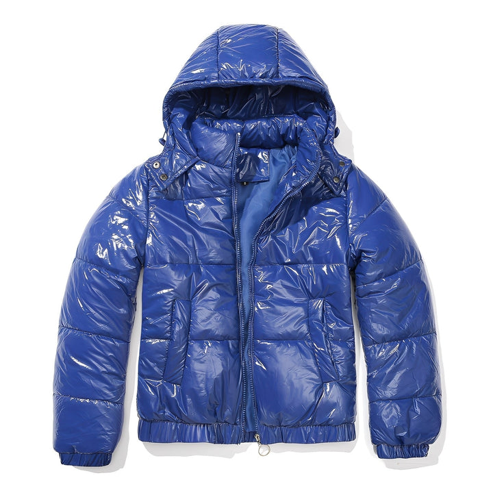 Drune | Elegante, glanzvolle Damenjacke mit Kapuze