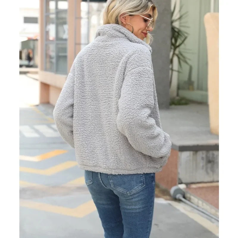 Drune | Winter Sherpa Jacke mit Reißverschluss und Taschen, Fleece Weste