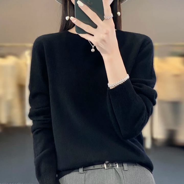 Drune | Cashmere Pullover Damen Stilvoller Rundhals, Weich & Komfortabel