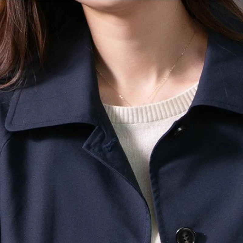 Drune | Klassischer Trenchcoat Damen, Einfach Gebunden, Taillierter Damenmantel
