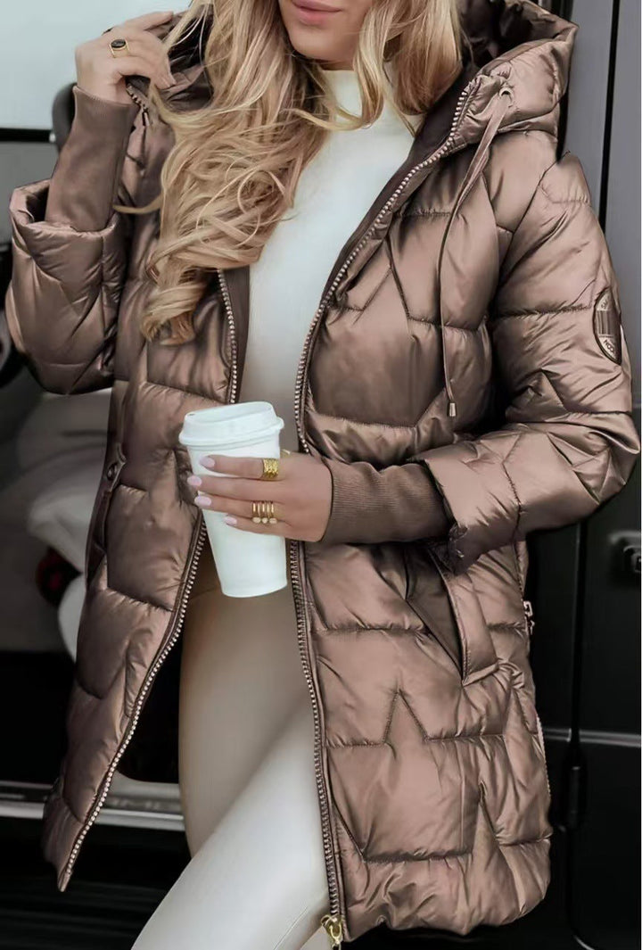 Drune | Stylische Daunenjacke mit Kapuze für Damen