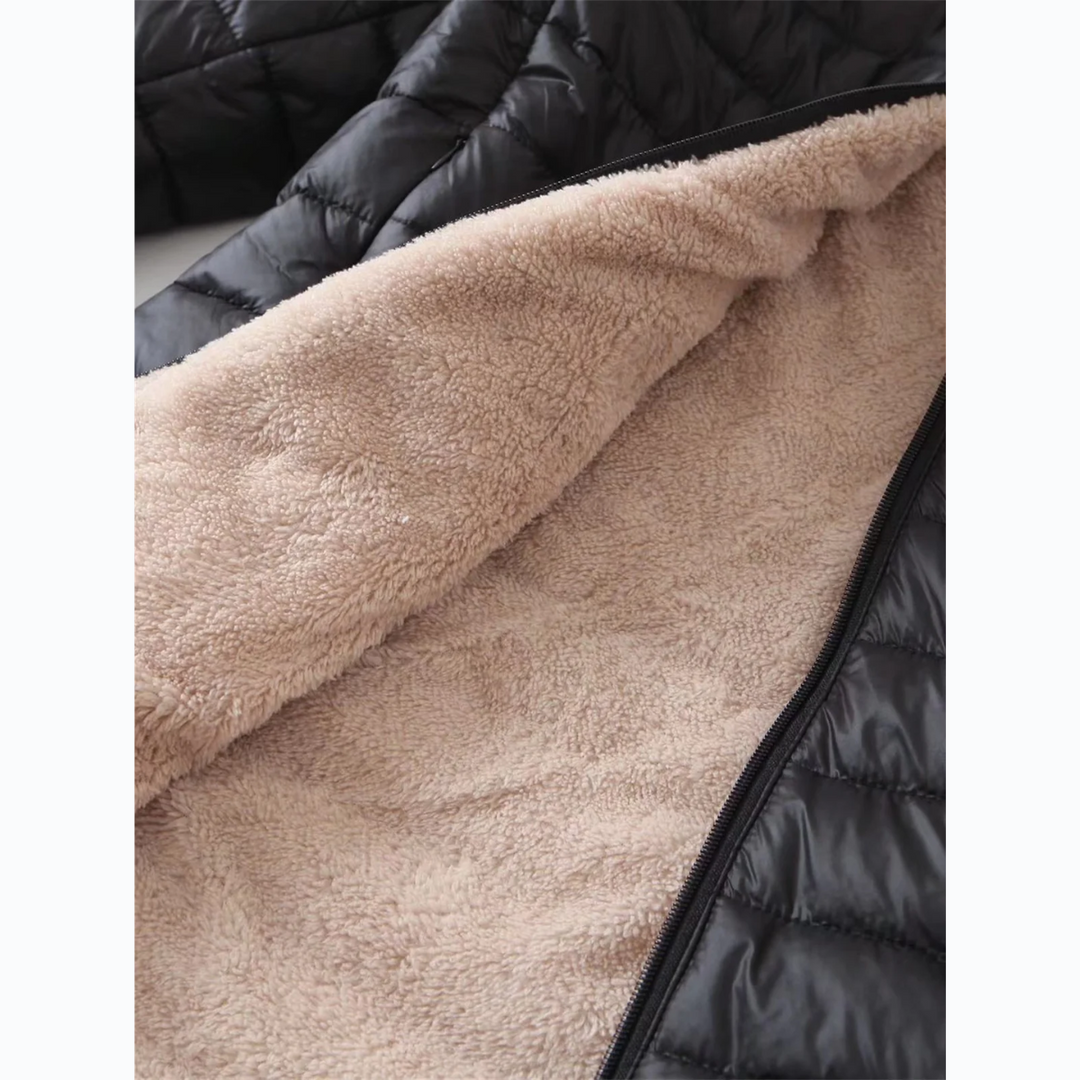Drune | Luxuriöse Fleecegefütterte gepolsterte Jacke mit Kapuze für zusätzlichen Komfort Ideal für Herbst/Winter