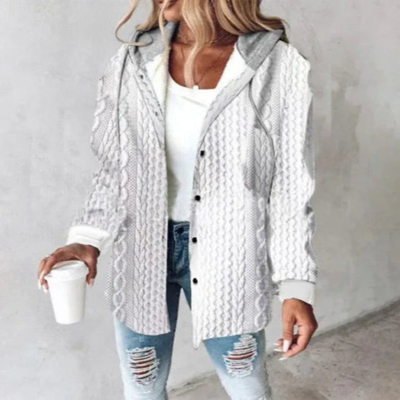 Drune | Kariertes Kapuzen-Sommerjacke für Damen