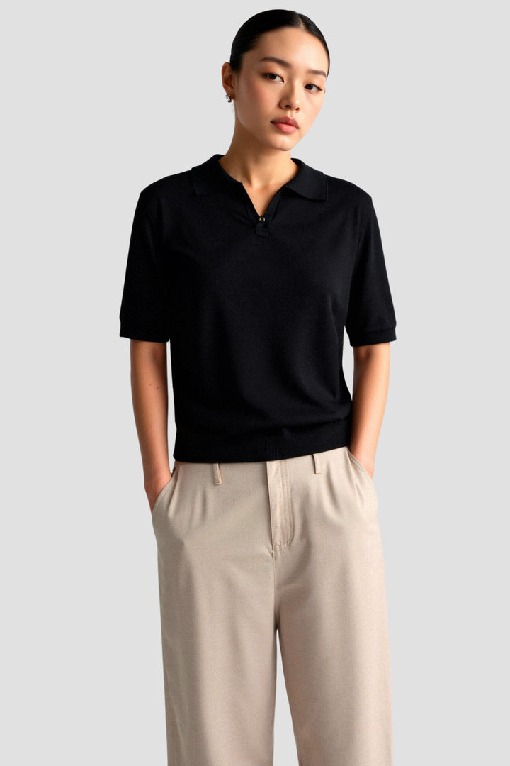 Drune | Bequeme Damen Polo mit Kurzen Ärmeln