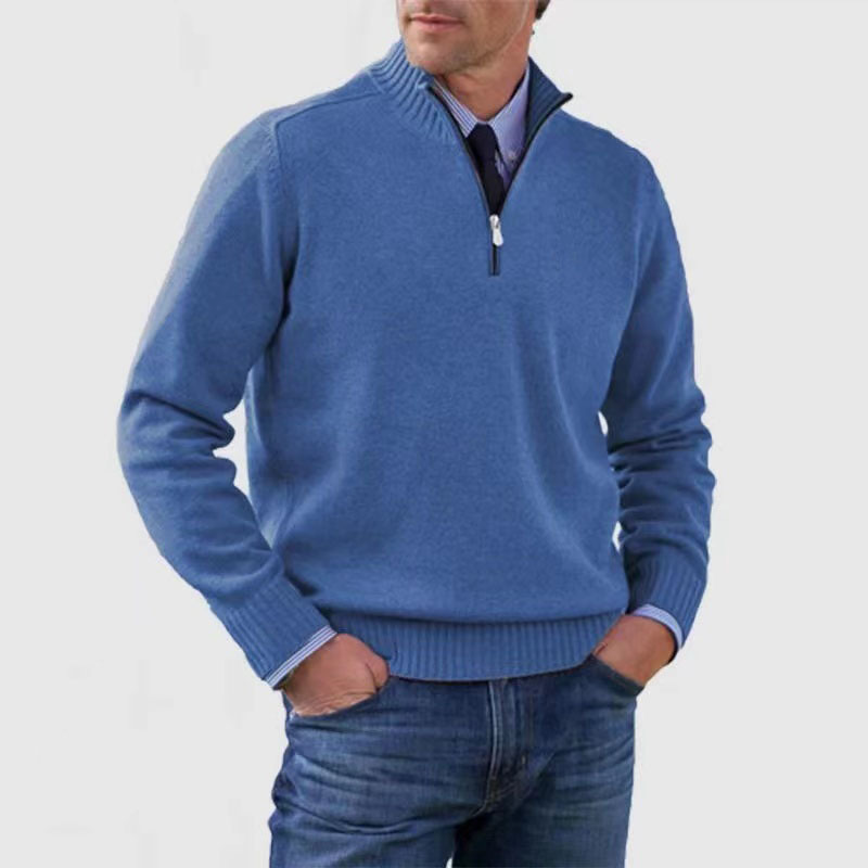 Drune | Eleganter Pullover für Herren mit halbem Reißverschluss