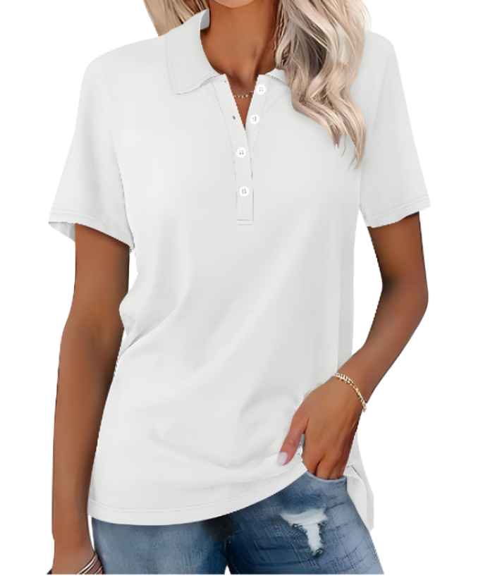 Drune | Nachhaltiges Poloshirt Damen Polo Shirt Mit Kragen Und Knopfverschluss