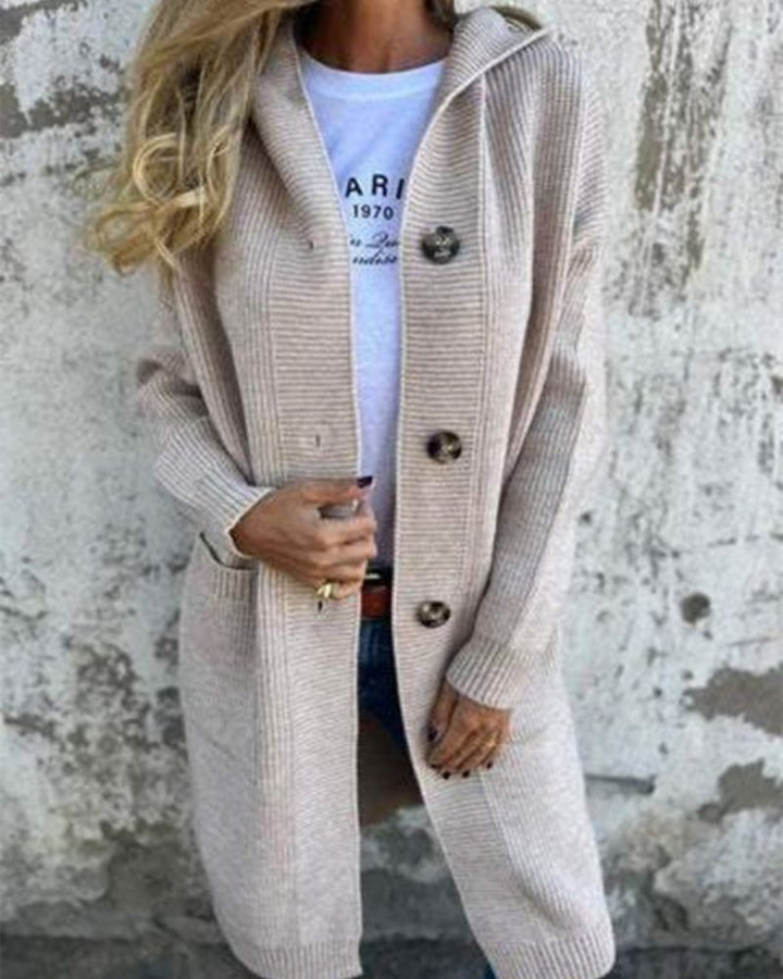Drune | Kapuzenstrickjacke mit Taschen