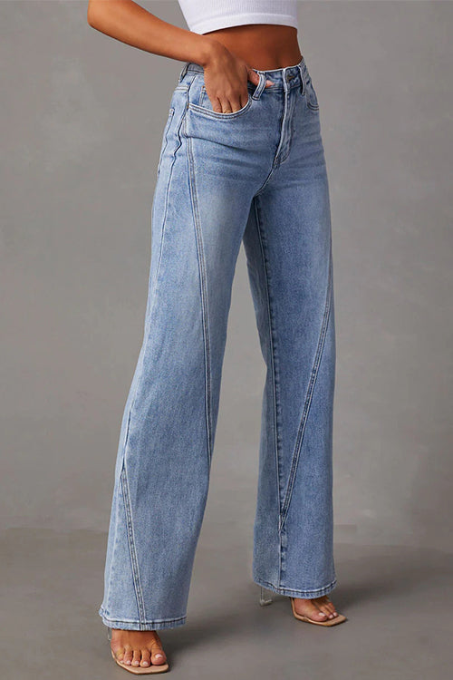 Drune | Rosiedress Zeitlose Zerlegte Gerade Bein Splice Jeans