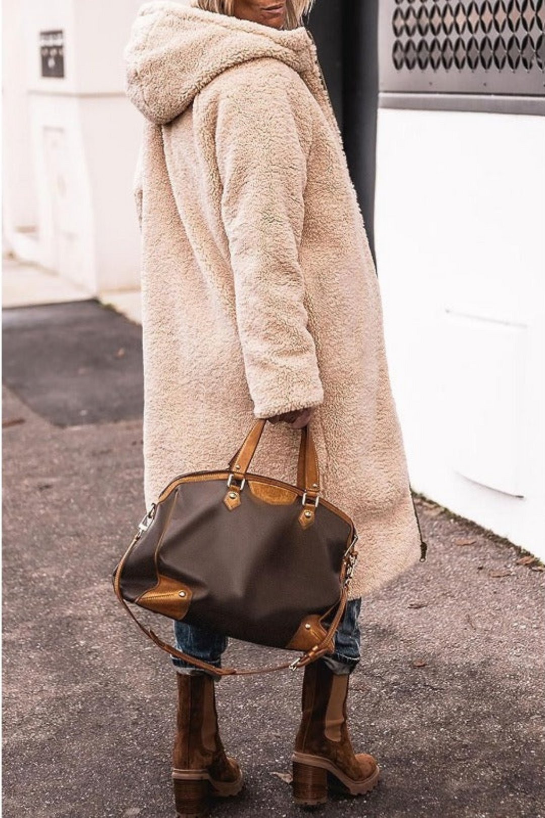 Drune | Warme Lange Jacke mit Kapuze